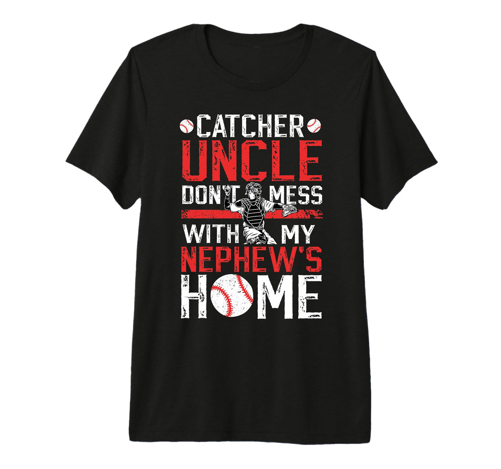 Mens Baseball Catcher Uncle Funny Uncle T-Shirt - Graphic Print for Adults - T-Shirt, Sweatshirt, Hoodie