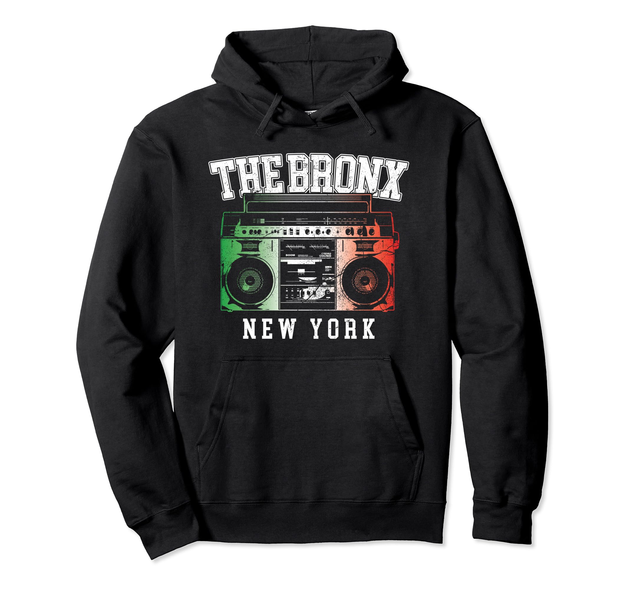 Bronx New York Nyc Boombox Old School Hip Hoodie - Graphic Print Men Women - T-Shirt, Sweatshirt, Hoodie