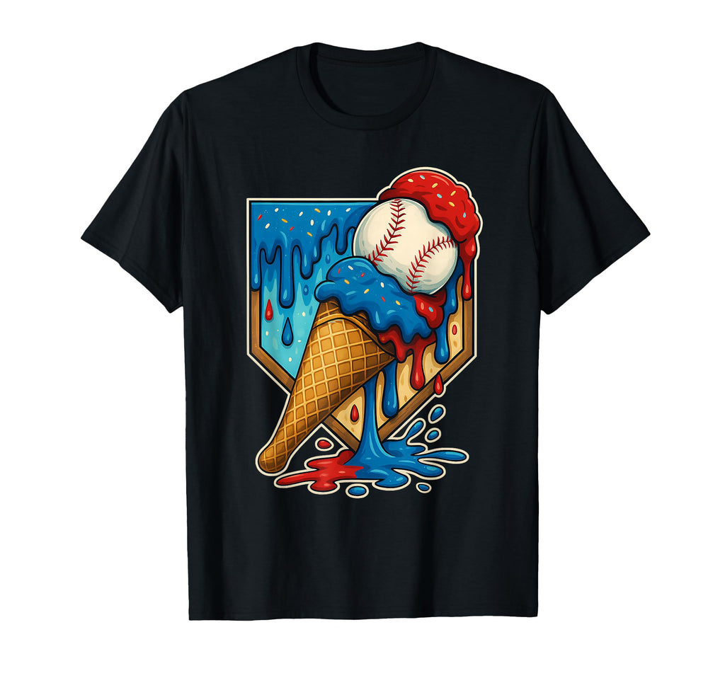 Baseball Drip Ice Cream 6 7 Number 67 T-Shirt - Fun Novelty Design Unisex - T-Shirt, Sweatshirt, Hoodie