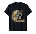 Peace Love And Chocolate T-Shirt - Custom Art Print Unisex - T-Shirt, Sweatshirt, Hoodie
