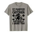 Grandson Is Baseball Catcher Grandma T-Shirt - Trendy Graphic for Adults - T-Shirt, Sweatshirt, Hoodie
