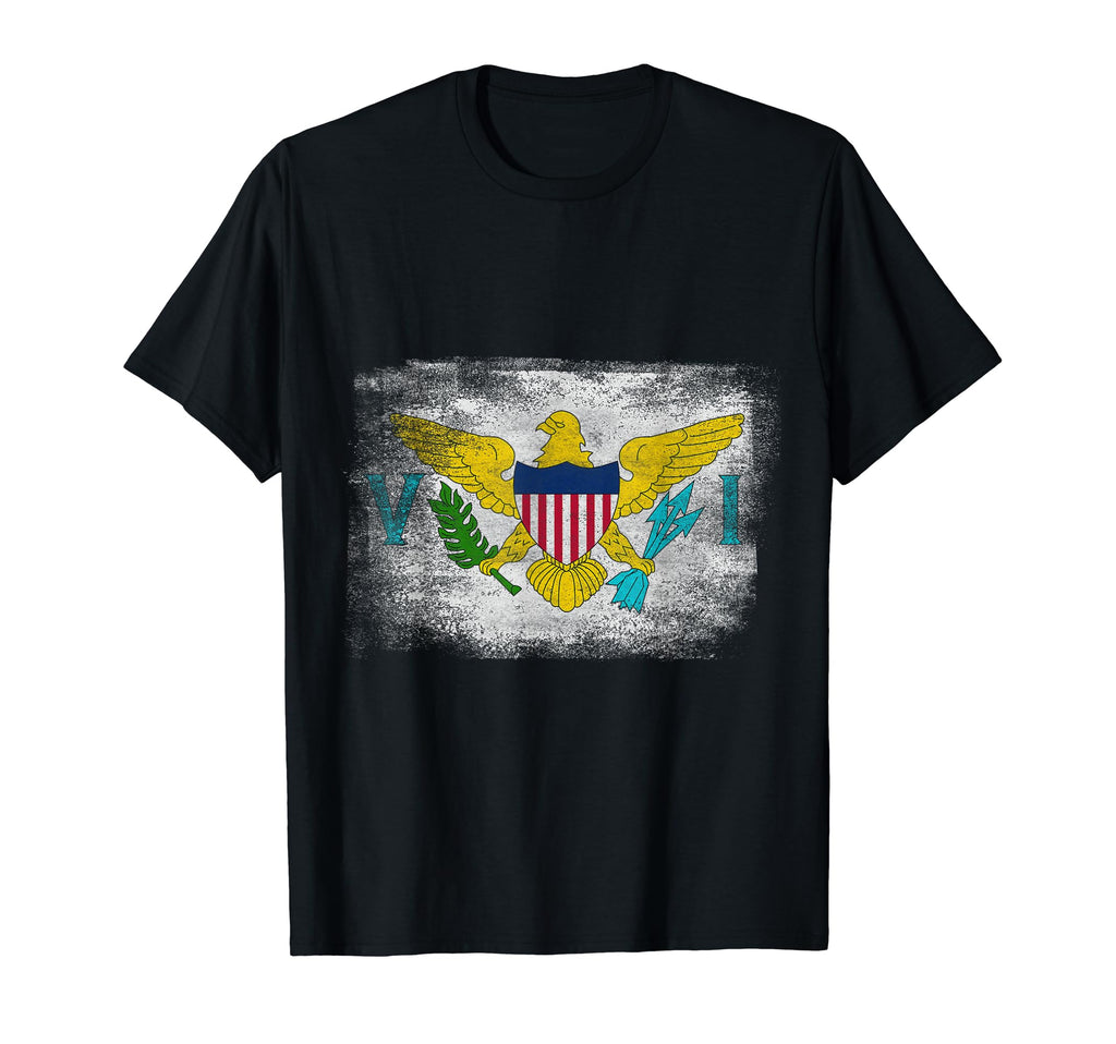 U S Virgin Islands State Flag T-Shirt - Fun Novelty Design for Adults - T-Shirt, Sweatshirt, Hoodie