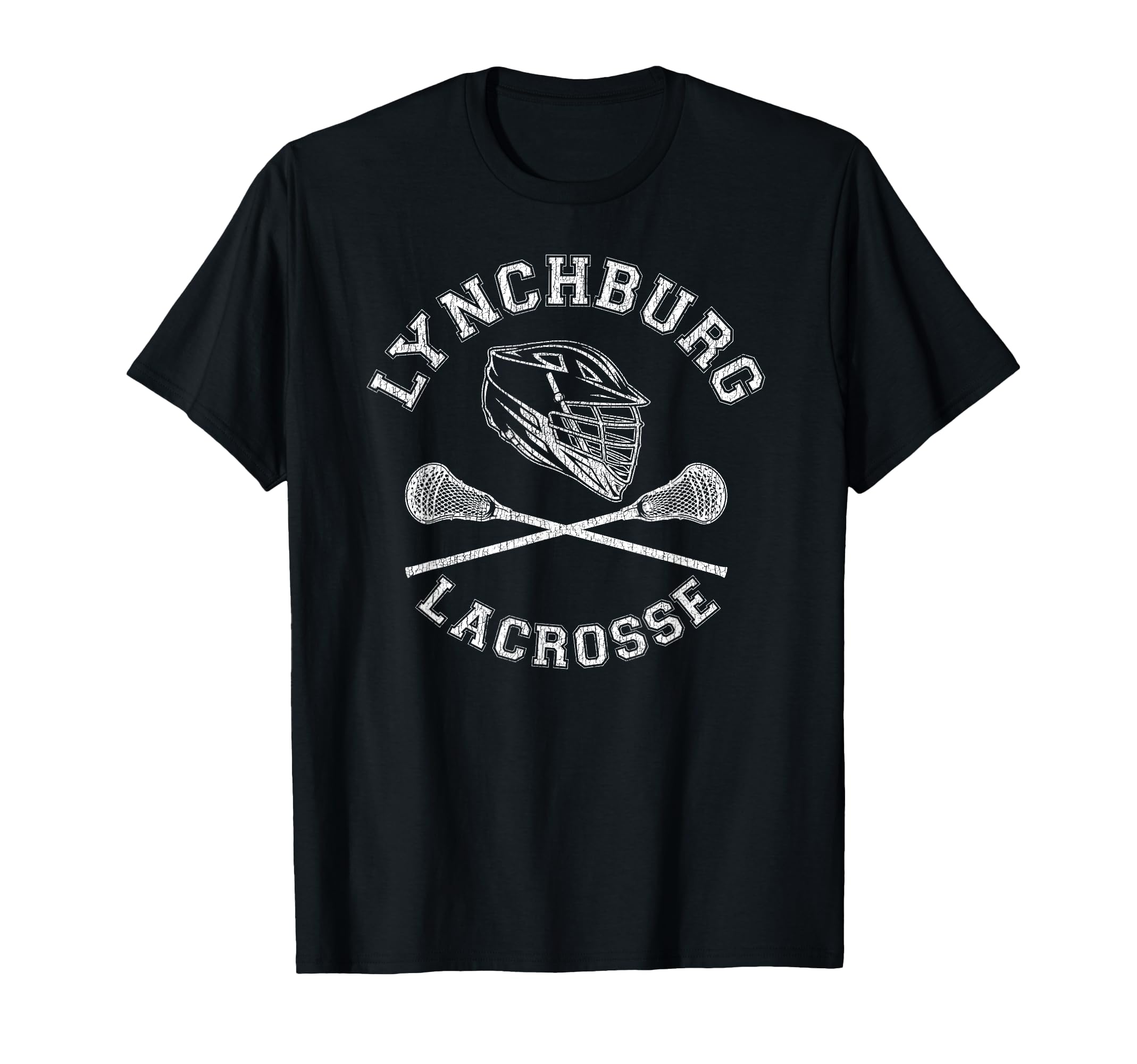 Lynchburg Lacrosse Distressed Lax T-Shirt - Aesthetic Graphic Men Women - T-Shirt, Sweatshirt, Hoodie