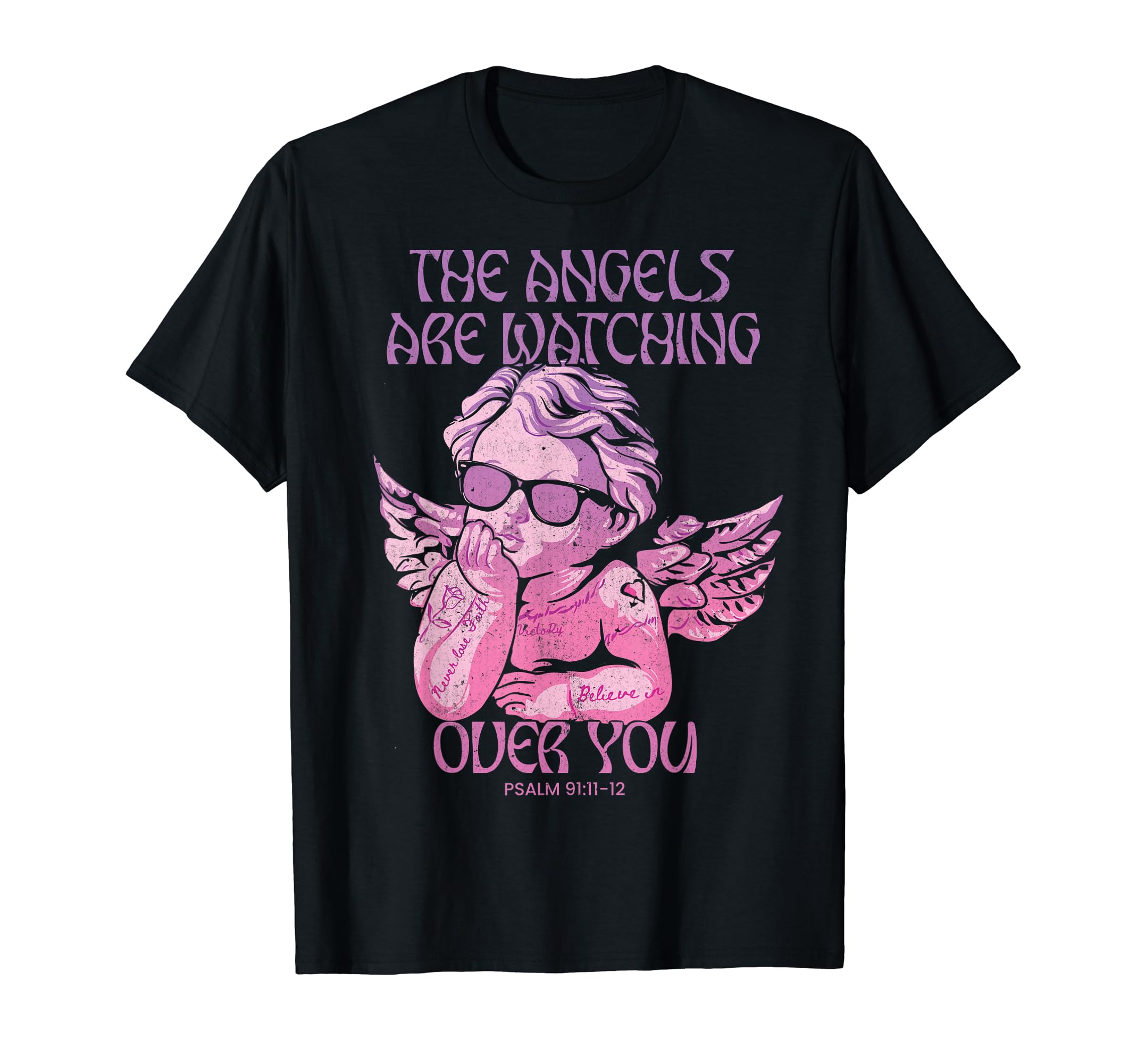 Angel Bible Verse Trendy Christian Y2K T-Shirt - Graphic Print for Adults - T-Shirt, Sweatshirt, Hoodie