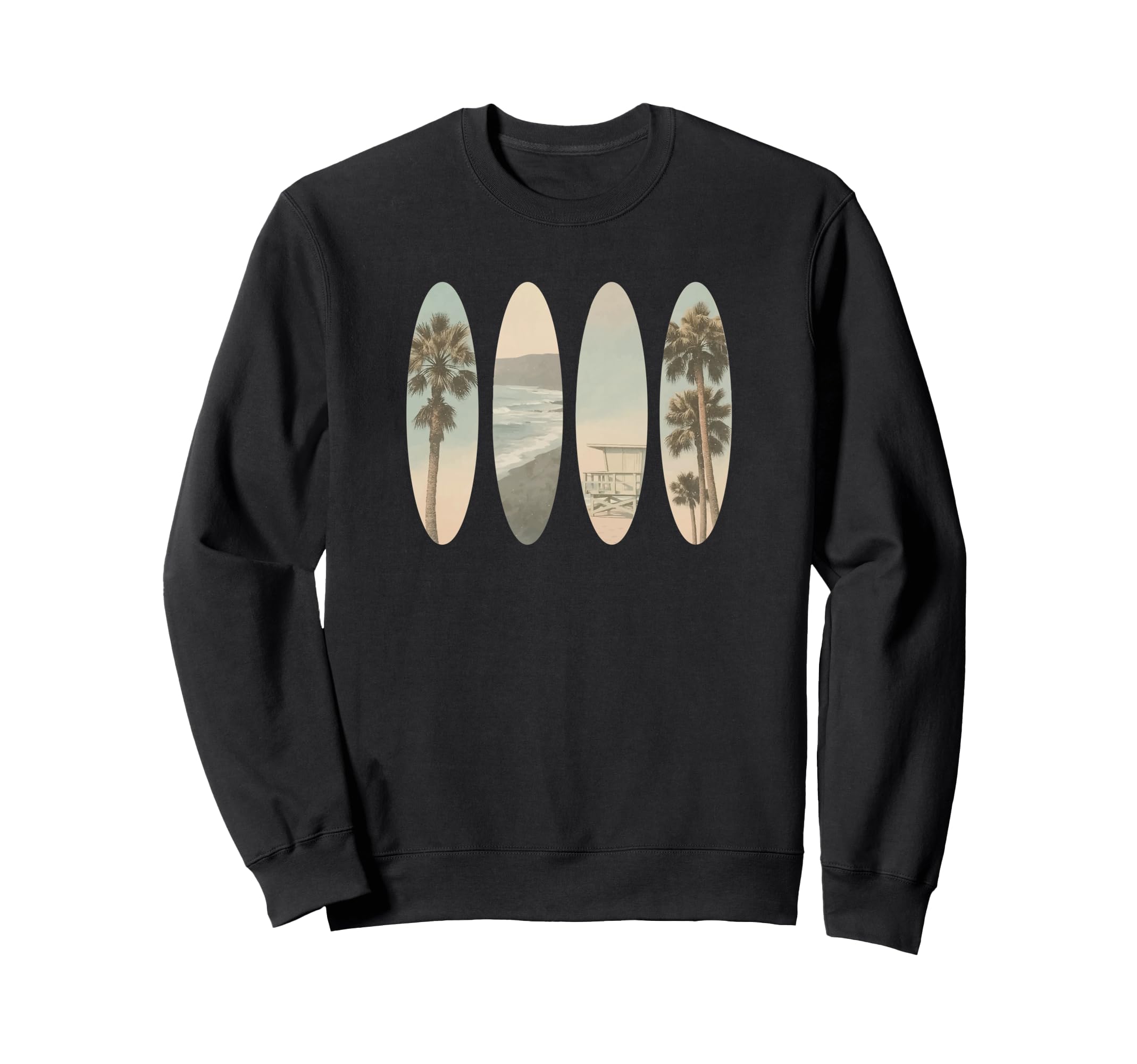 Beach Surf Surfboard Sweatshirt - Trendy Graphic Unisex - T-Shirt, Sweatshirt, Hoodie