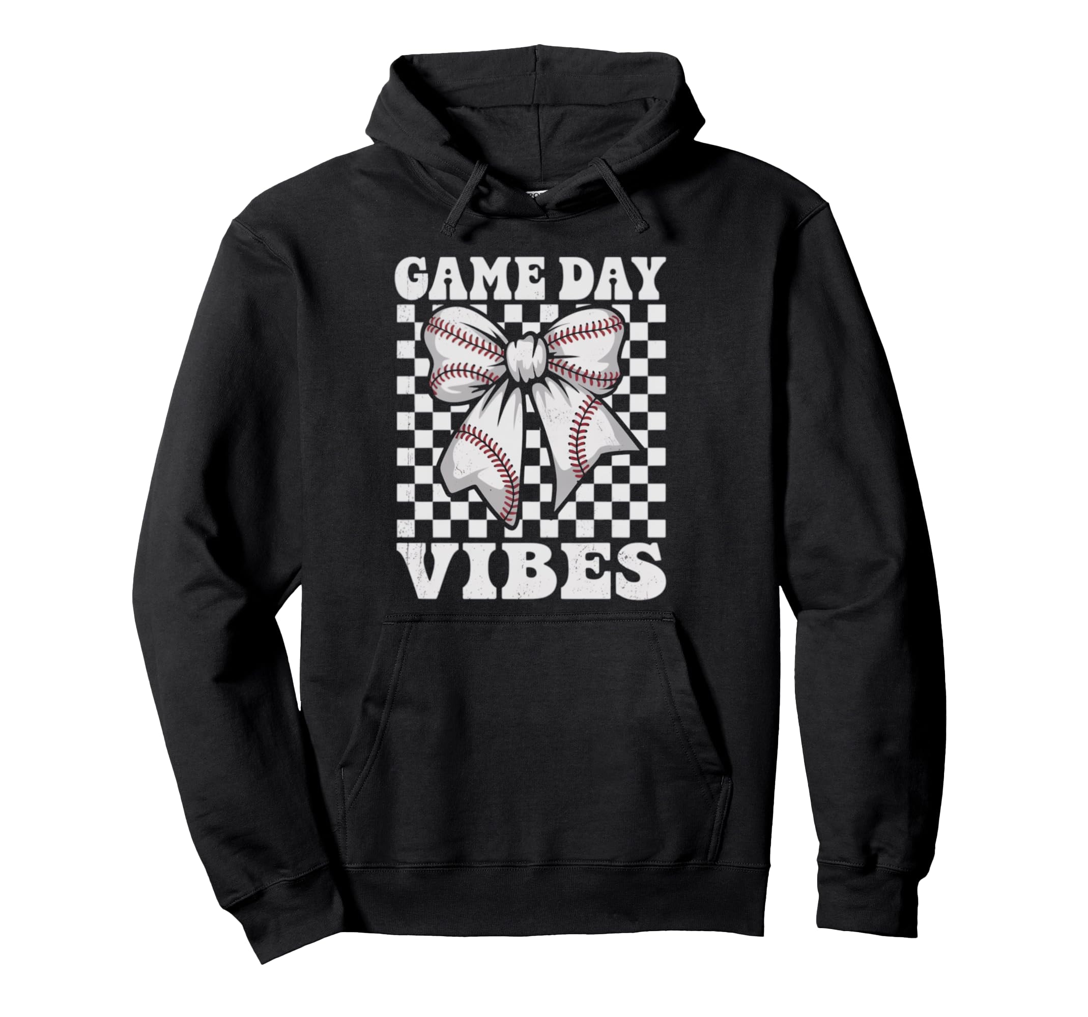 Game Day Vibes Coquette Bow Baseball Mama Hoodie - Graphic Print Men Women - T-Shirt, Sweatshirt, Hoodie