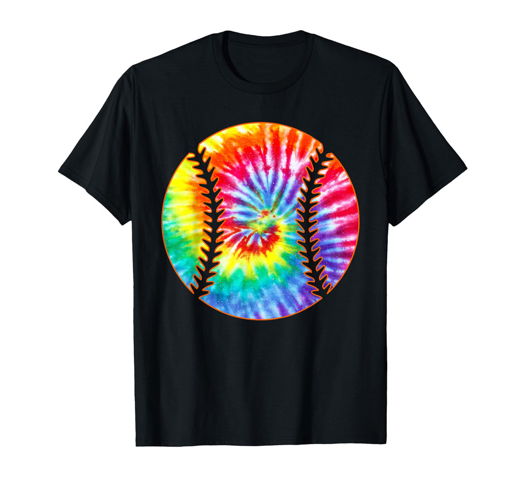 Tie Dye Colorful Baseball Lover Player T-Shirt - Minimalist Print Unisex - T-Shirt, Sweatshirt, Hoodie