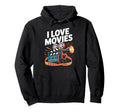 I Love Movies Camera Enthusiast Hoodie - Custom Art Print for Adults - T-Shirt, Sweatshirt, Hoodie