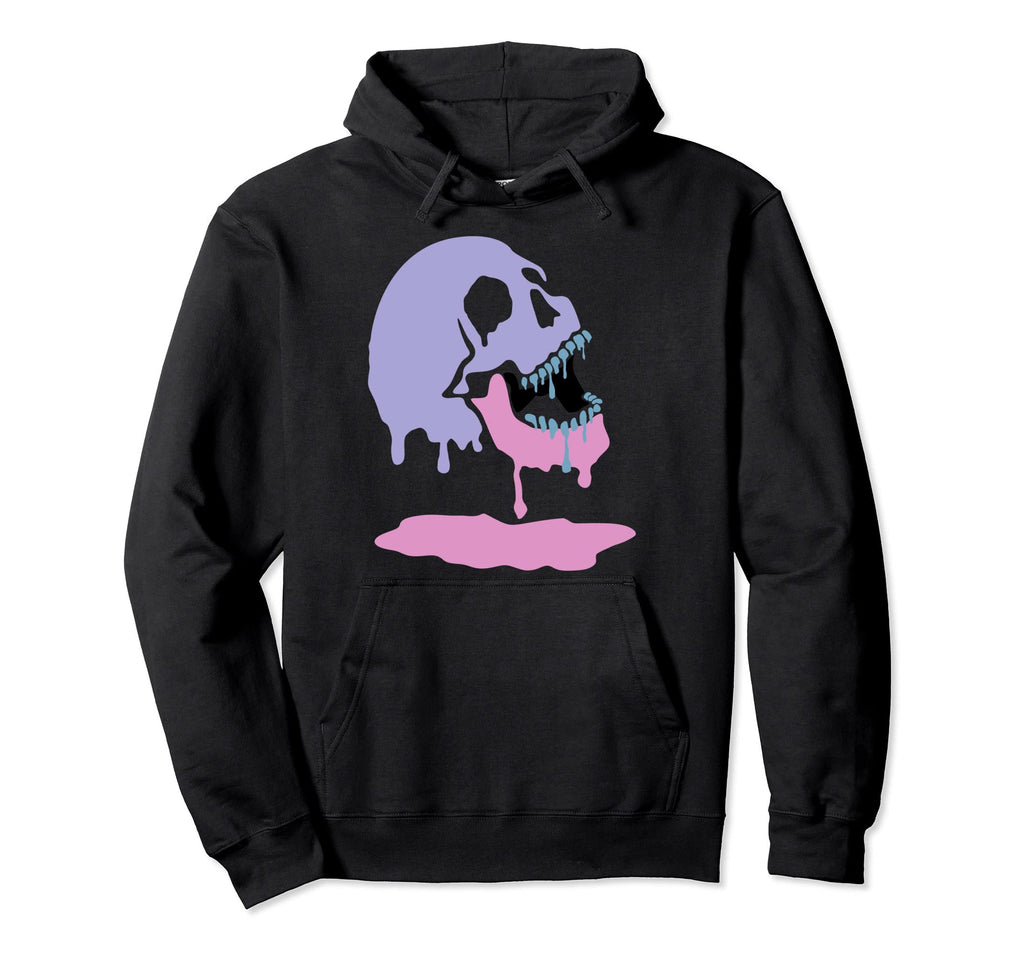 Melting Skull Face Aesthetic Vaporwave Hoodie - Graphic Print for Adults - T-Shirt, Sweatshirt, Hoodie