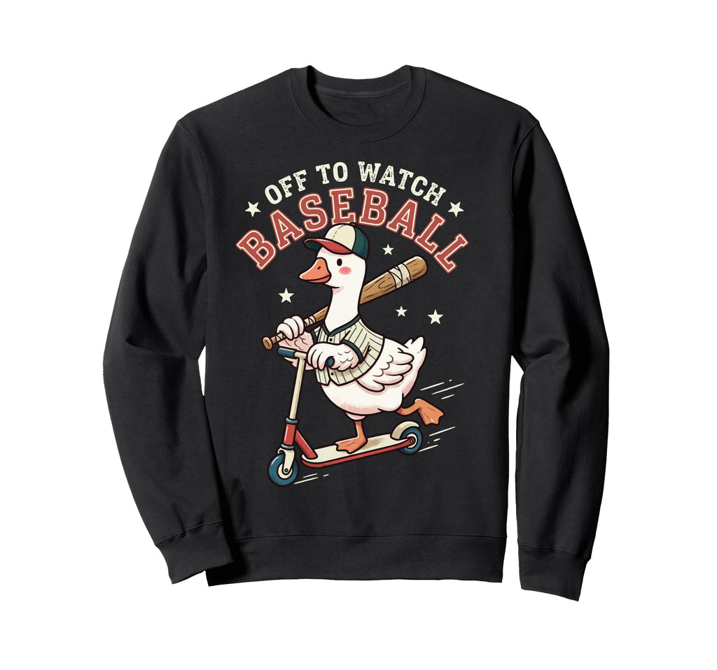 Off To Watch Baseball Dad Mom Baeball Sweatshirt - Custom Art Print Unisex - T-Shirt, Sweatshirt, Hoodie