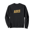 Aries Golden Yellow Zodiac Sign Sweatshirt - Aesthetic Graphic for Adults - T-Shirt, Sweatshirt, Hoodie