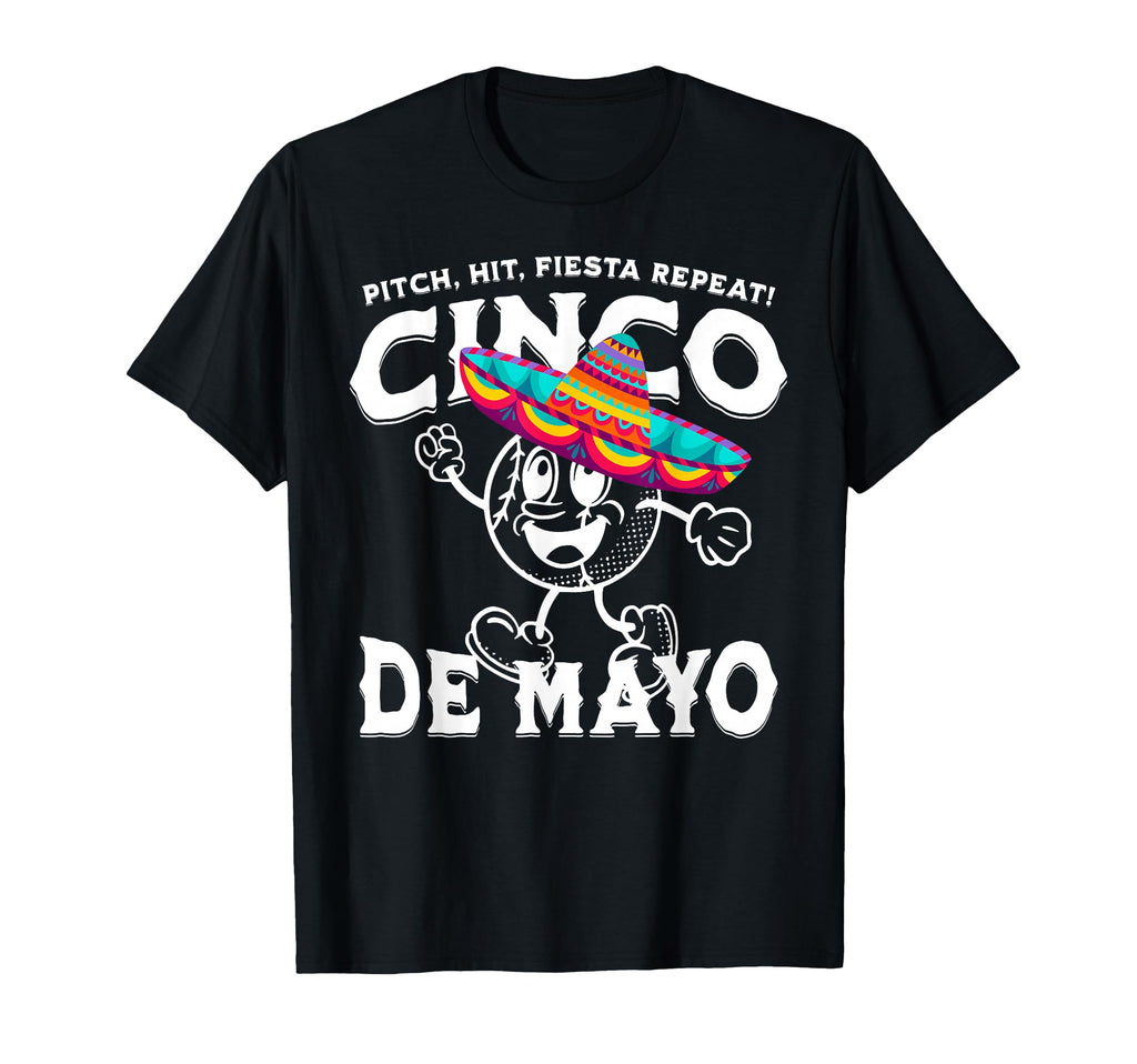Pitch Hit Fiesta Repeat Cinco De Mayo T-Shirt - Minimalist Print Unisex - T-Shirt, Sweatshirt, Hoodie