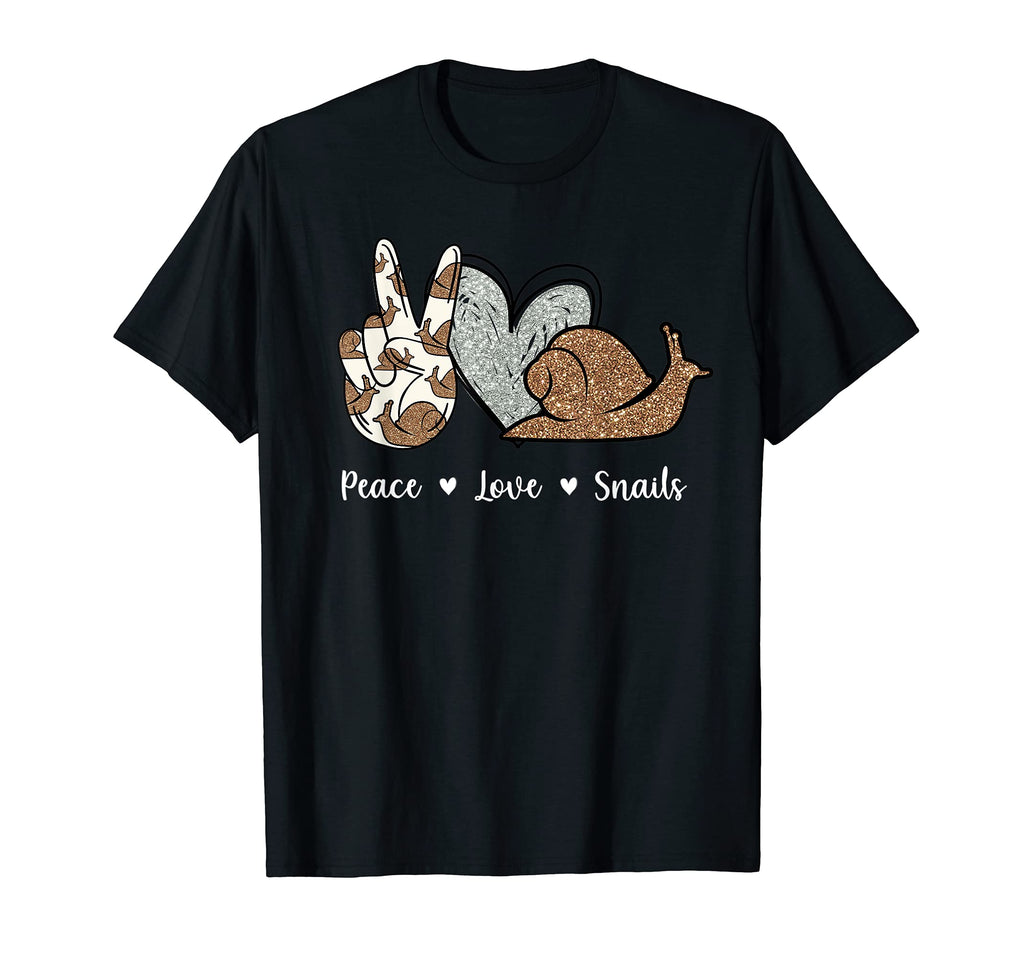 Peace Love Snails Glitter T-Shirt - Streetwear Style for Adults - T-Shirt, Sweatshirt, Hoodie