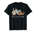 Peace Love Snails Glitter T-Shirt - Streetwear Style for Adults - T-Shirt, Sweatshirt, Hoodie