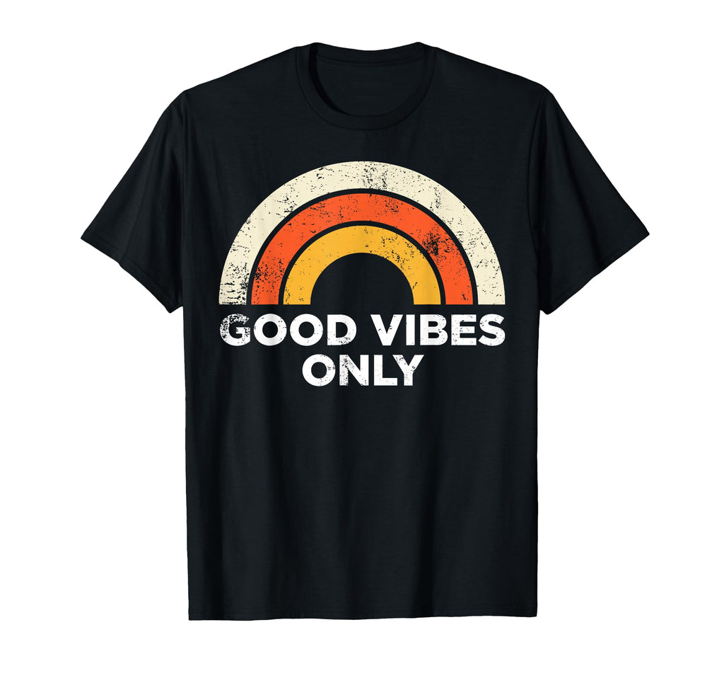 Casual Good Vibes Only Rainbow T-Shirt - Graphic Print for Adults - T-Shirt, Sweatshirt, Hoodie