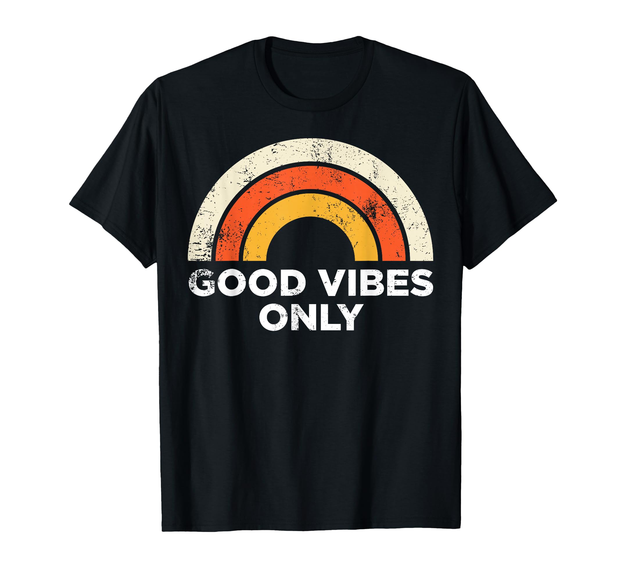 Casual Good Vibes Only Rainbow T-Shirt - Graphic Print for Adults - T-Shirt, Sweatshirt, Hoodie