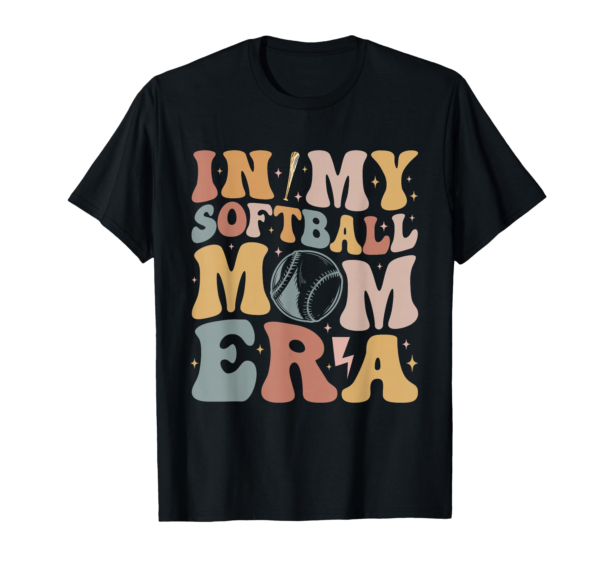Groovy My Softball Mom Era Mom Life T-Shirt - Casual Everyday Wear Unisex - T-Shirt, Sweatshirt, Hoodie