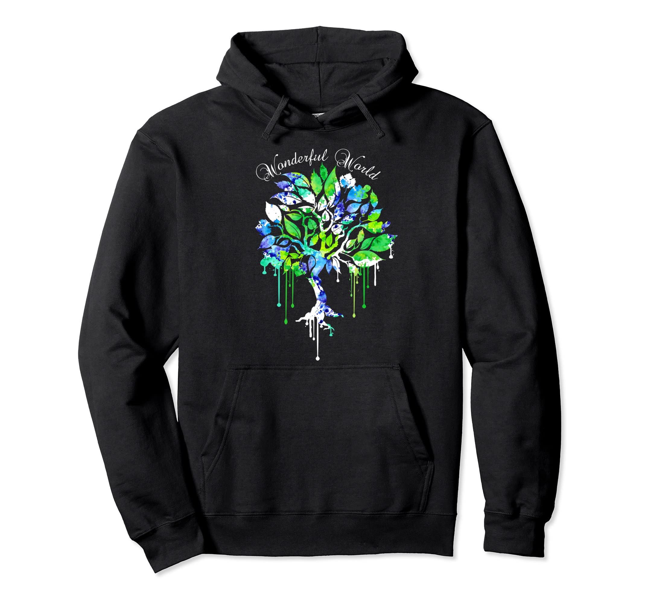 Wonderful World Boho Tree 60S 70S Hoodie - Unique Graphic for Adults - T-Shirt, Sweatshirt, Hoodie