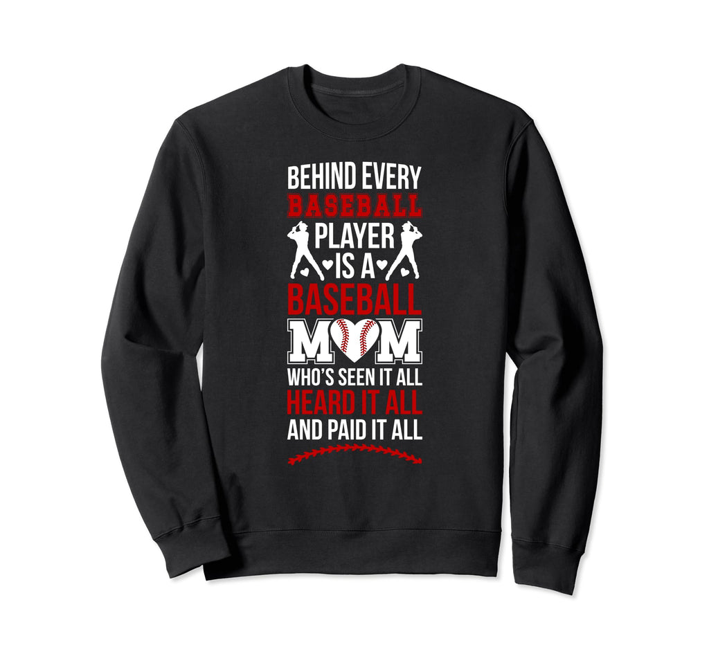Funny Baseball Mom Baseball Sweatshirt - Casual Everyday Wear Unisex - T-Shirt, Sweatshirt, Hoodie