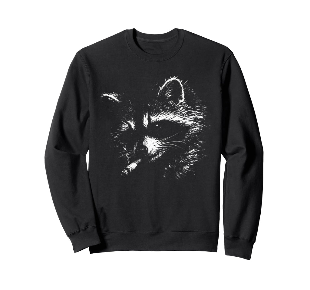 Cigarette Raccoon Funny Meme Sweatshirt - Aesthetic Graphic Men Women - T-Shirt, Sweatshirt, Hoodie