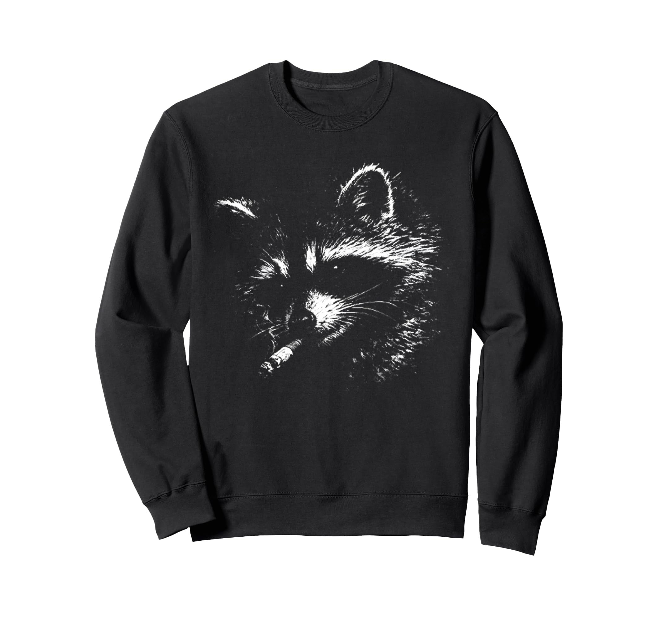 Cigarette Raccoon Funny Meme Sweatshirt - Aesthetic Graphic Men Women - T-Shirt, Sweatshirt, Hoodie