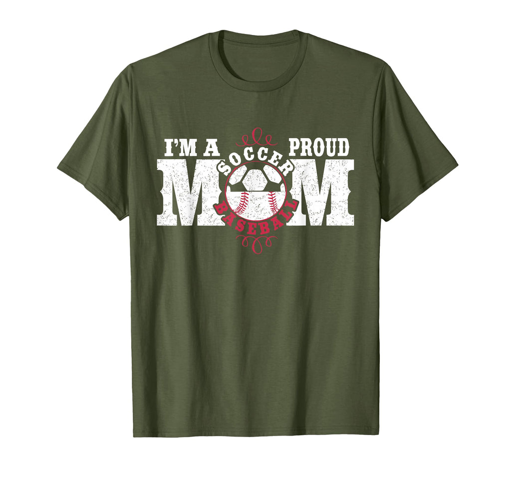 Im Proud Soccer Baseball Mom T-Shirt - Custom Art Print for Adults - T-Shirt, Sweatshirt, Hoodie