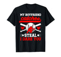 Boyfriend Catches Baseball Girlfriend T-Shirt - Minimalist Print Men Women - T-Shirt, Sweatshirt, Hoodie