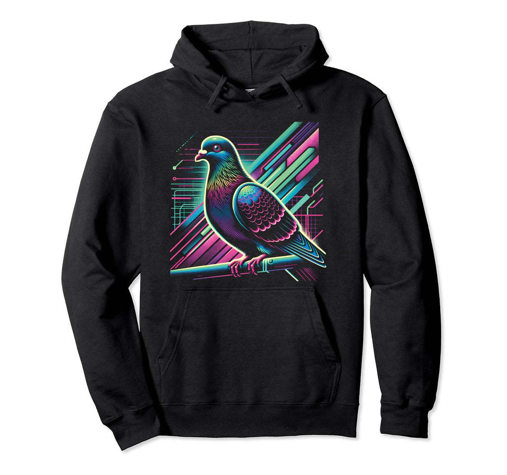 Pigeon Vaporwave Vivid 80S 90S Era Hoodie - Streetwear Style Men Women - T-Shirt, Sweatshirt, Hoodie