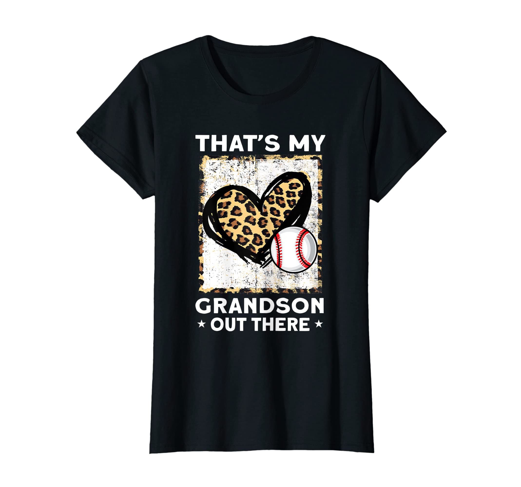 Womens Thats My Grandson Heart Baseball T-Shirt - Trendy Graphic Unisex - T-Shirt, Sweatshirt, Hoodie
