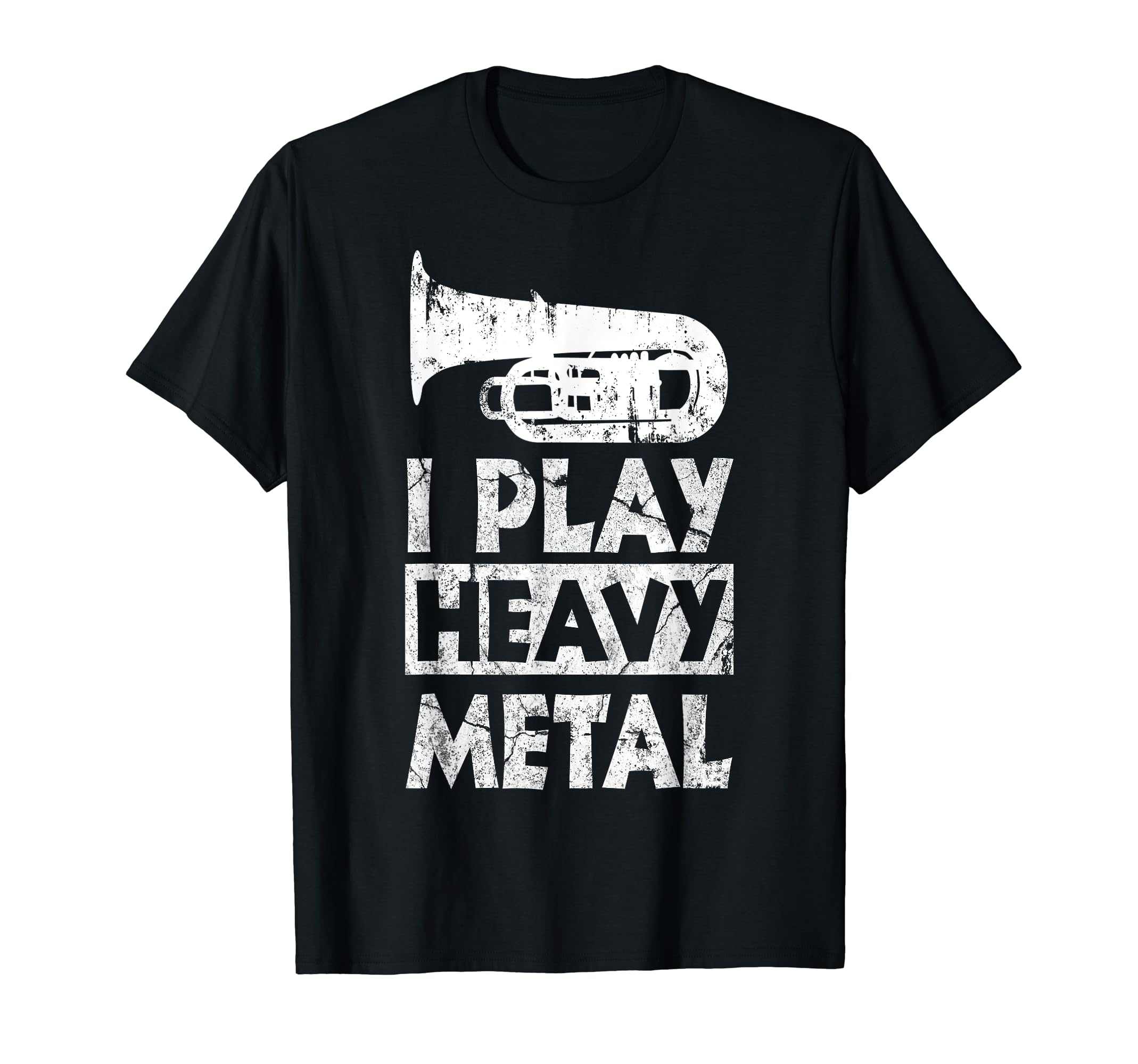 Tuba Band Funny Distressed Heavy Metal T-Shirt - Novelty Apparel for Adults - T-Shirt, Sweatshirt, Hoodie