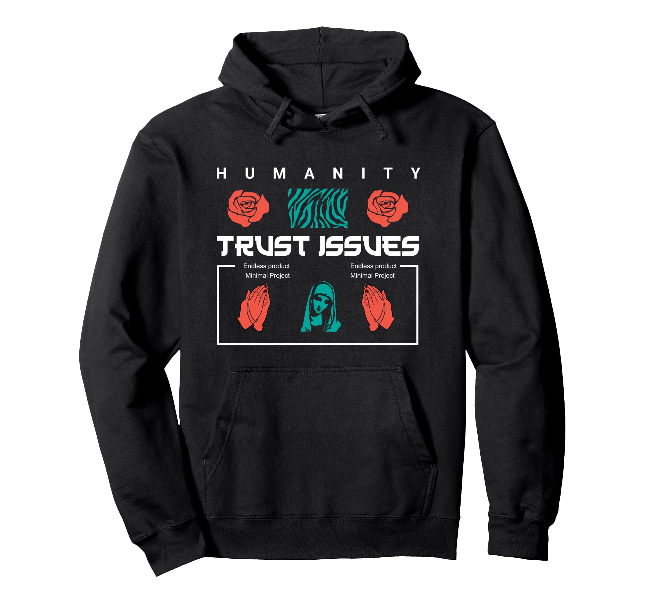 Trust Issues Aesthetic Edgy Streetwear Hoodie - Custom Art Print Men Women - T-Shirt, Sweatshirt, Hoodie