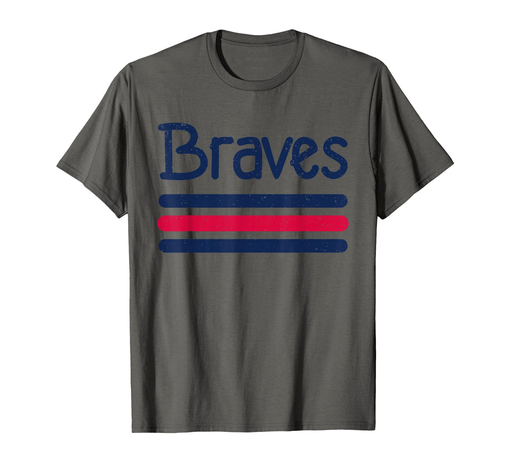 Braves Three Stripe Weathered T-Shirt - Unique Graphic Unisex - T-Shirt, Sweatshirt, Hoodie
