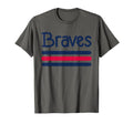 Braves Three Stripe Weathered T-Shirt - Unique Graphic Unisex - T-Shirt, Sweatshirt, Hoodie