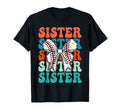 Baseball Sister Coquette Bow Baseball Mama T-Shirt - Unique Graphic Unisex - T-Shirt, Sweatshirt, Hoodie