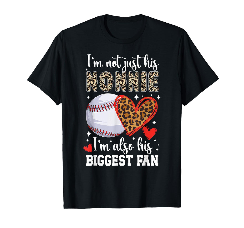 His Biggest Fan Baseball Nonnie T-Shirt - Fun Novelty Design Men Women - T-Shirt, Sweatshirt, Hoodie