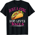 Floral Just A Girl Who Loves Tacos Gifts - Adult & Kids T-Shirts, Sweatshirts & Hoodies apparel design preview 1
