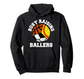 Busy Raising Ballers Funny Softball Hoodie - Minimalist Print Unisex - T-Shirt, Sweatshirt, Hoodie