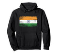 Distressed India Flag Hoodie - Minimalist Print Men Women - T-Shirt, Sweatshirt, Hoodie