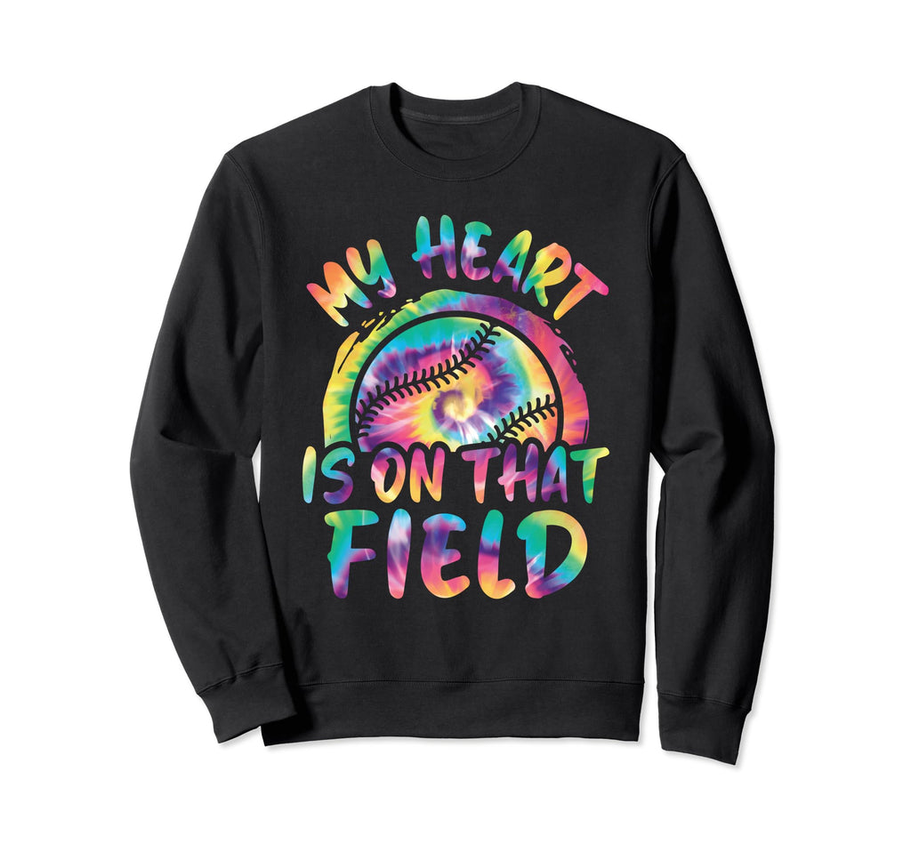 My Heart Is That Field Baseball Sweatshirt - Fun Novelty Design for Adults - T-Shirt, Sweatshirt, Hoodie