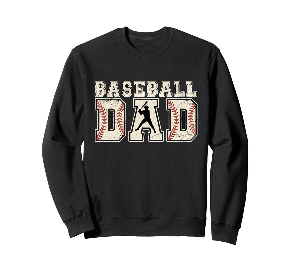 Baseball Dad Sweatshirt - Minimalist Print Men Women - T-Shirt, Sweatshirt, Hoodie