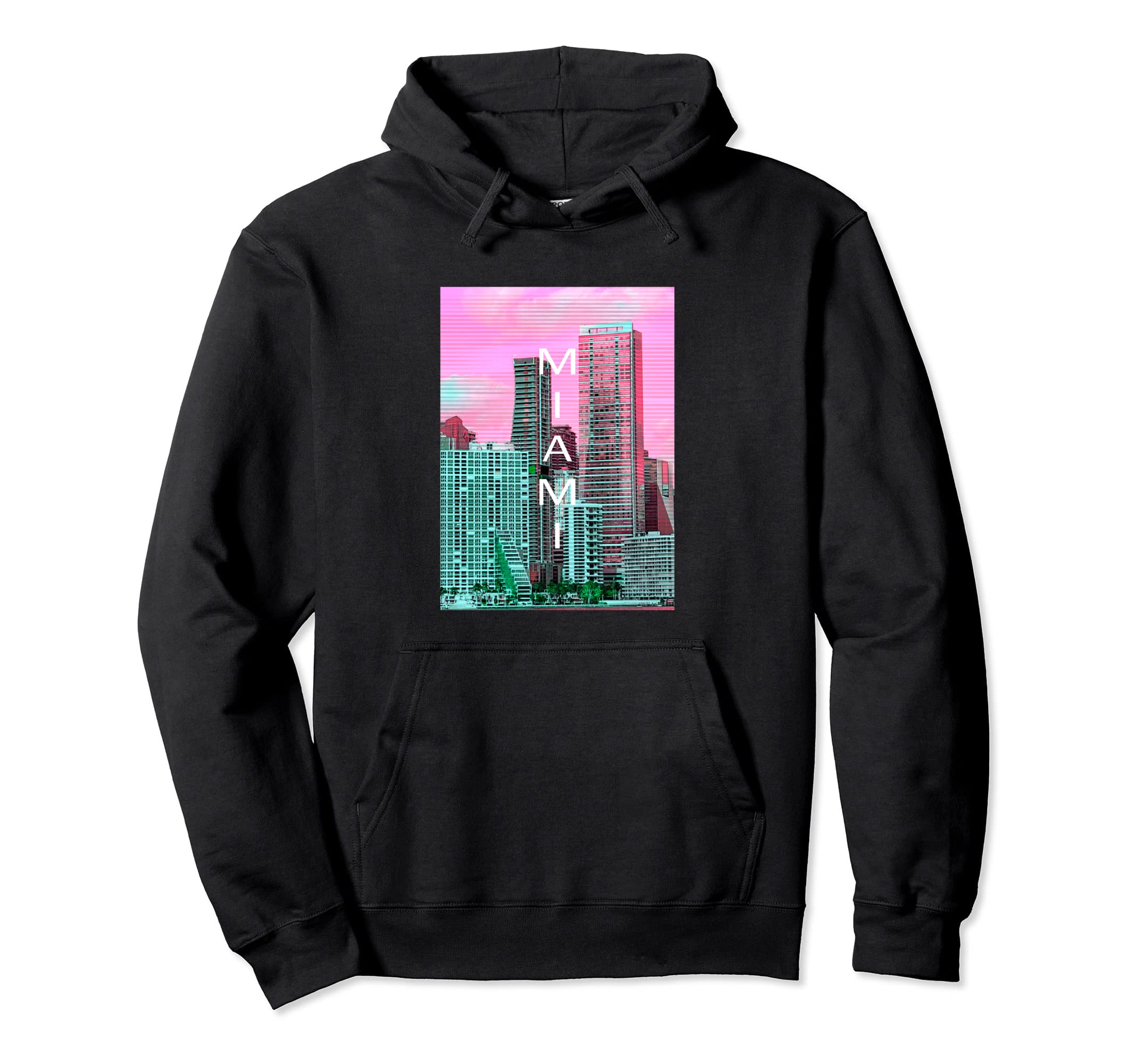 Florida Vaporwave Aesthetic Souvenir Fl Hoodie - Graphic Print for Adults - T-Shirt, Sweatshirt, Hoodie