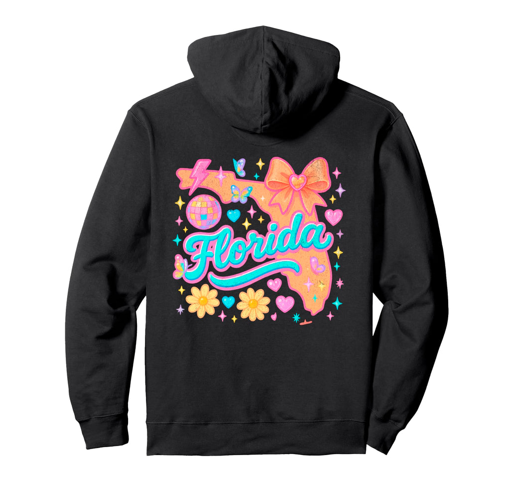 Florida Y2K Coquette Aesthetic Pastel Bow Hoodie - Graphic Print for Adults - T-Shirt, Sweatshirt, Hoodie