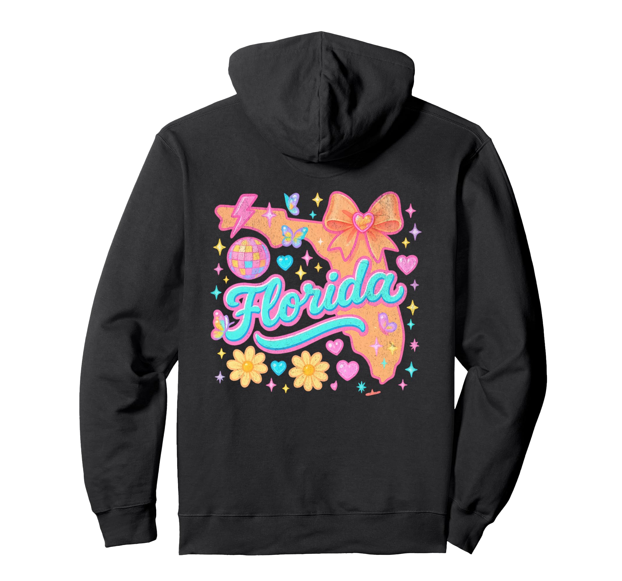 Florida Y2K Coquette Aesthetic Pastel Bow Hoodie - Graphic Print for Adults - T-Shirt, Sweatshirt, Hoodie