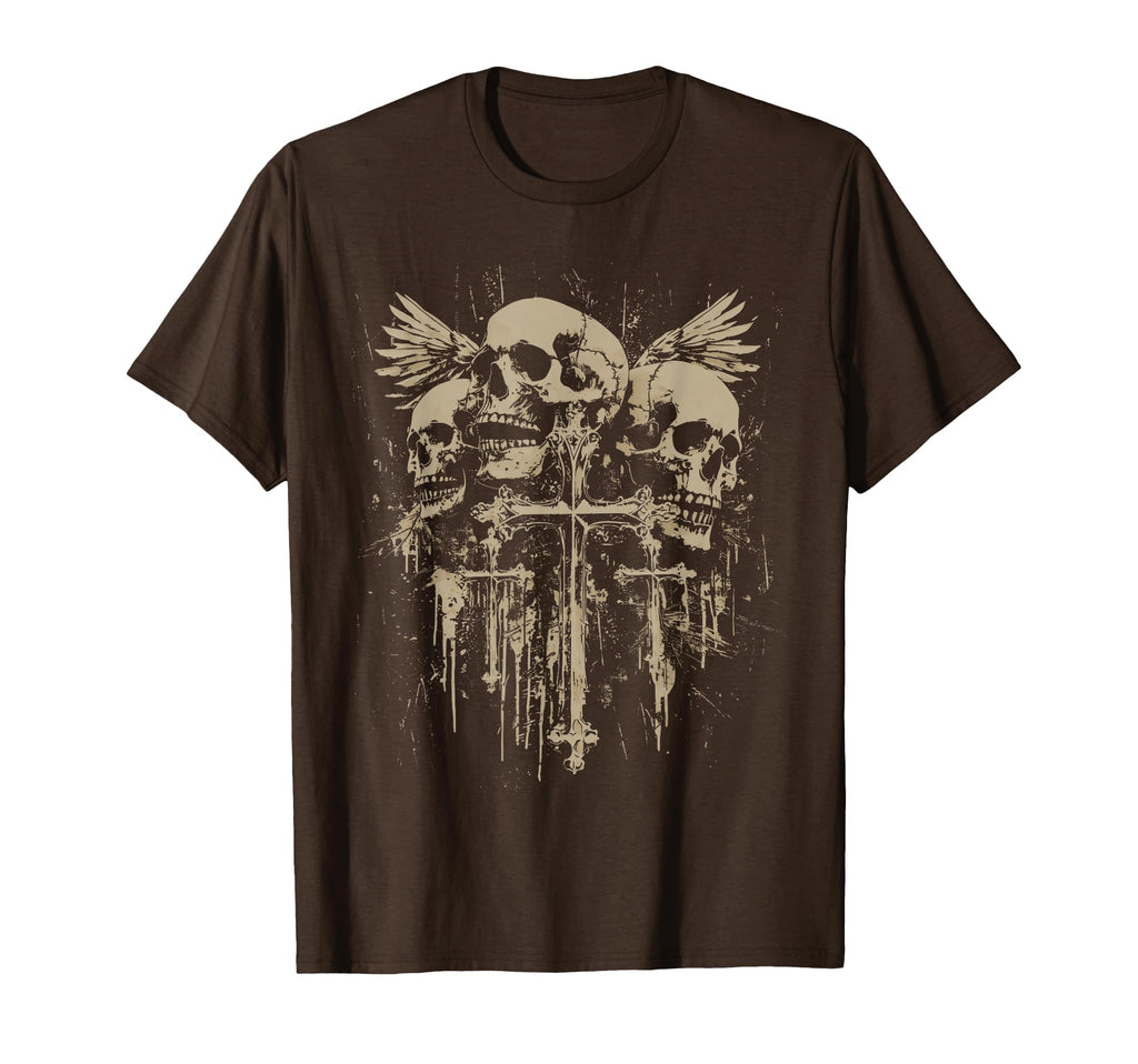 Skull Cross Wings Y2K Goth Alt T-Shirt - Fun Novelty Design for Adults - T-Shirt, Sweatshirt, Hoodie