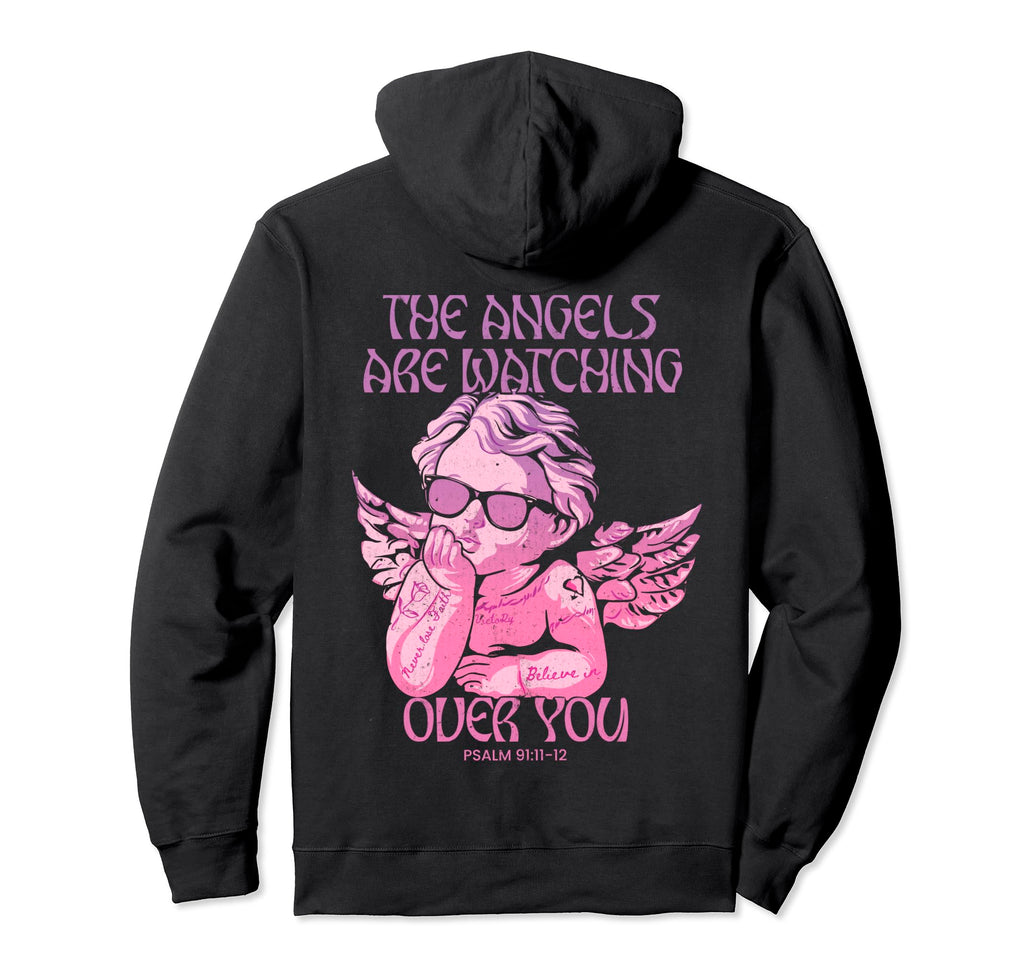 Angel Bible Verse Trendy Christian Y2K Hoodie - Unique Graphic for Adults - T-Shirt, Sweatshirt, Hoodie