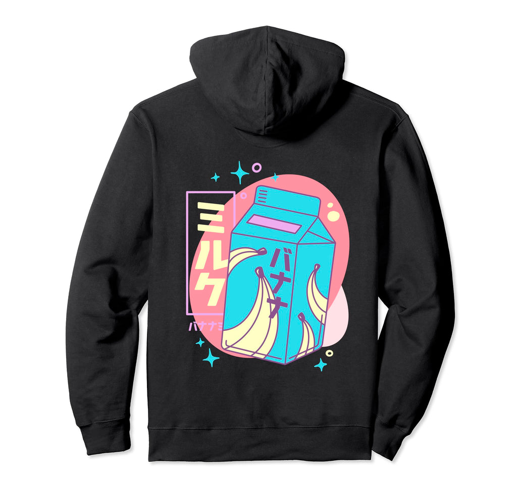 Pastel Banana Milk Vaporwave Hoodie - Fun Novelty Design for Adults - T-Shirt, Sweatshirt, Hoodie