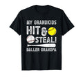 Baller Grandpa Funny Softball T-Shirt - Aesthetic Graphic for Adults - T-Shirt, Sweatshirt, Hoodie