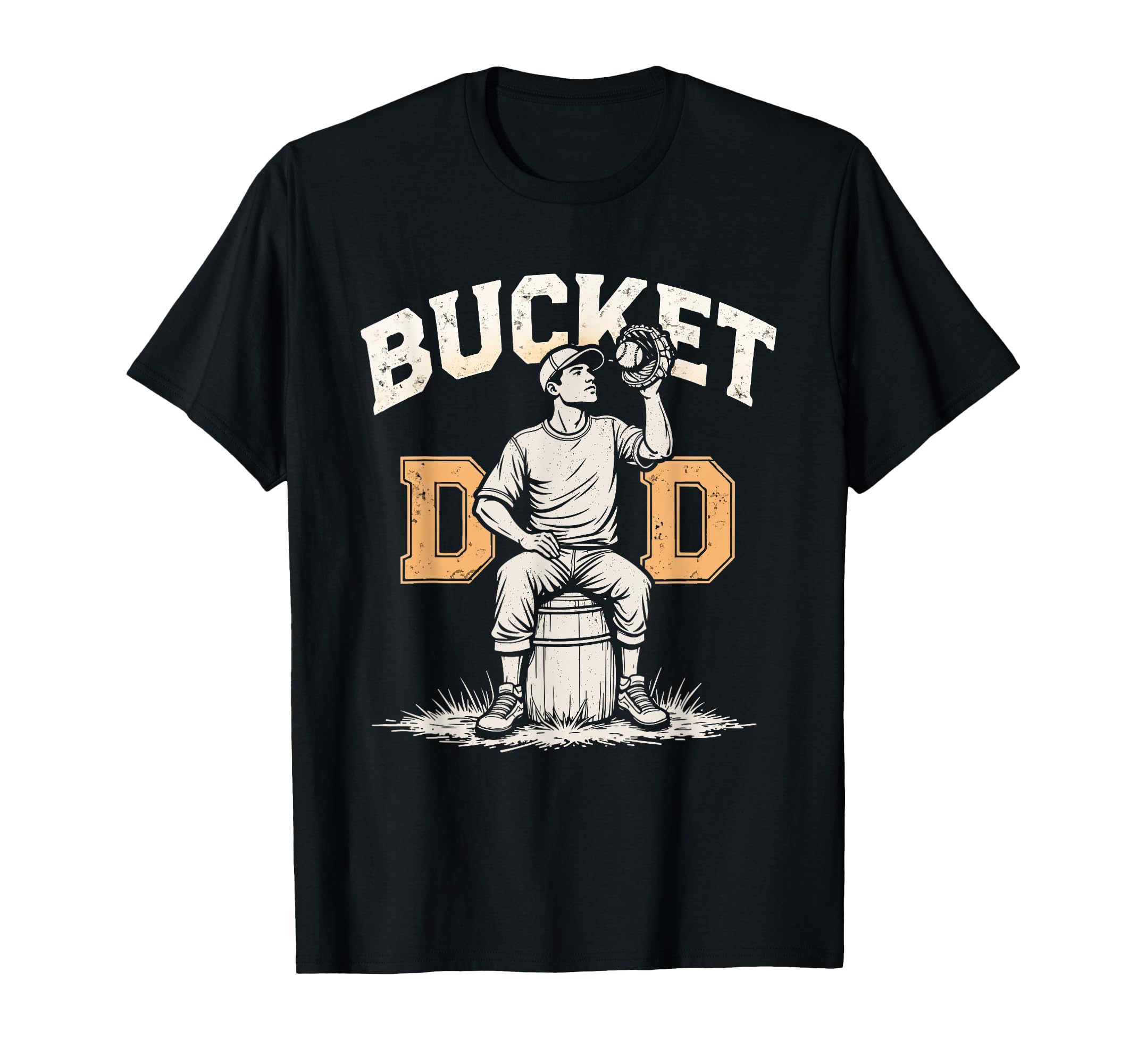 Bucket Dad Softball Dad Baseball T-Shirt - Streetwear Style Men Women - T-Shirt, Sweatshirt, Hoodie