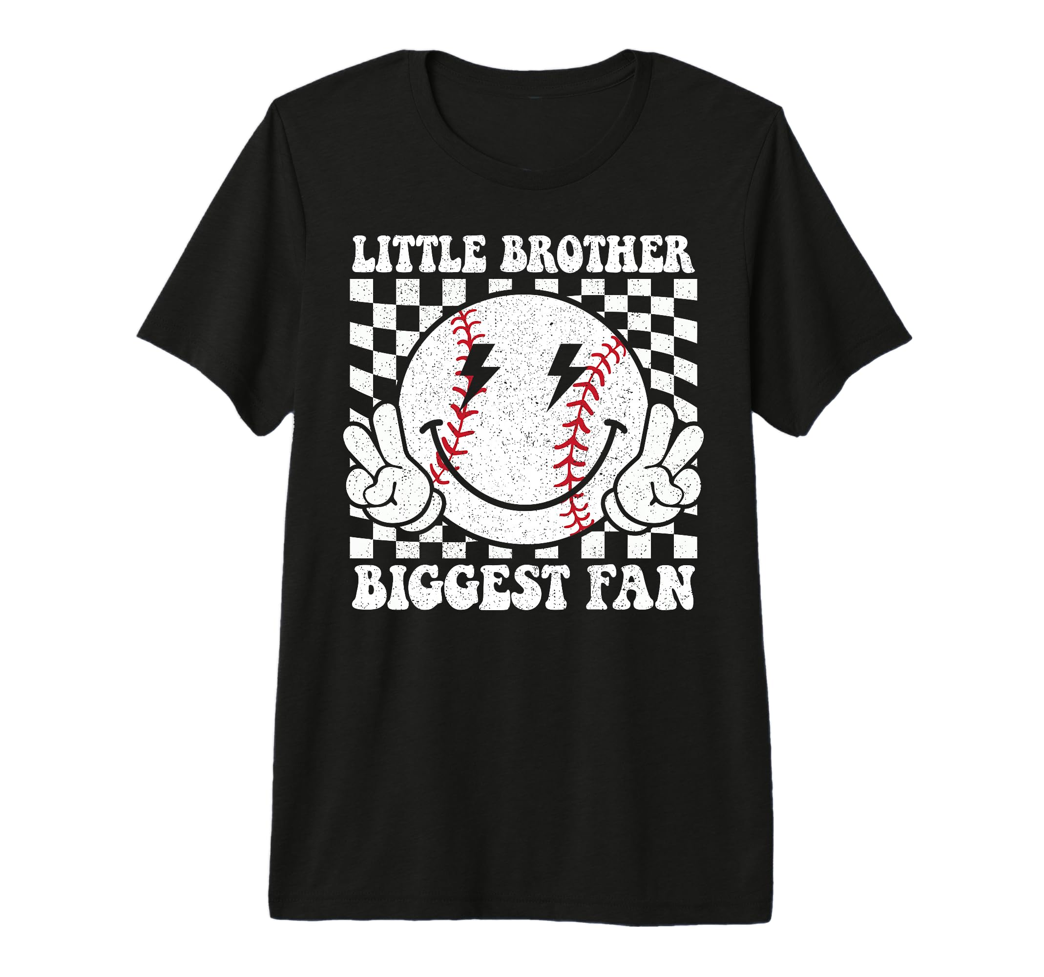Little Brother Biggest Fan Baseball T-Shirt - Novelty Apparel Men Women - T-Shirt, Sweatshirt, Hoodie