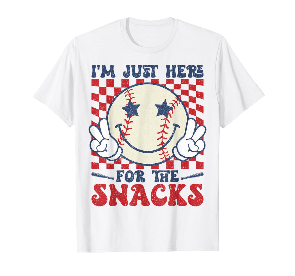 Im Just Here Snacks Baseball Game Day T-Shirt - Trendy Graphic Men Women - T-Shirt, Sweatshirt, Hoodie